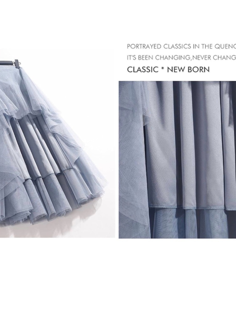 Asan Light Blue Maxi Skirt with Elastic Waistband - Picture 3 of 7